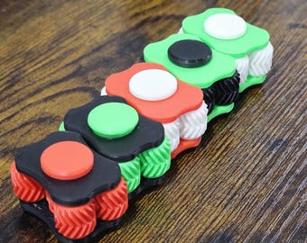 3D Printed Gear Spinner Fidget Toy: Helical Gears, PLA Desk Toy