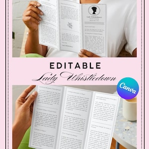 EDITABLE Lady Whistledown Canva Template