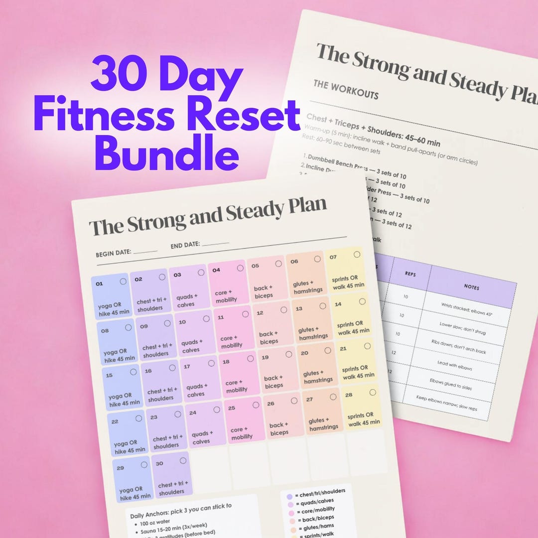 Fitness Planner Printables – 30 Day Strength Training Challenge ...