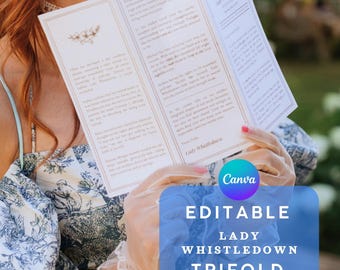 EDITABLE Lady Whistledown Inspired Canva Template