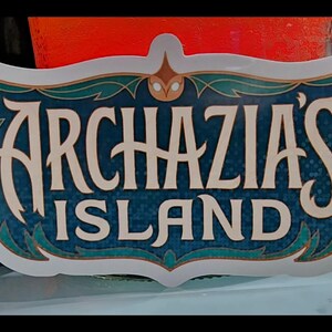 Adesivo impermeabile e protetto dai raggi UV Lorcana Archazia's Island TCG / Ottima idea regalo / Scatola/raccoglitore/scatola del mazzo Decorazione e organizzazione