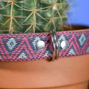 Artisanal leather dog collar handcrafted by Mexican artisans using Aztec techniques. This Western dog collar features genuine leather, intricate embroidery, stainless steel D-rings, and inner padding. Perfect for small, medium, and large dogs.