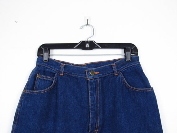 Vintage 80s PS Gitano Jean Skirt / Blue Denim Hig… - image 5