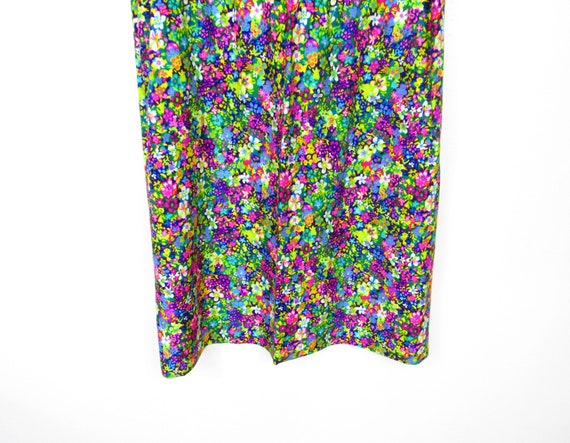 Vintage 1970s Boho Maxi Skirt High Waisted Bright… - image 7