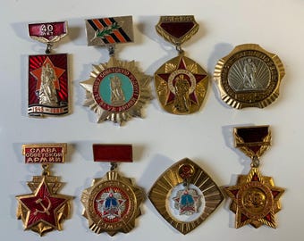 8 USSR Vintage badges.