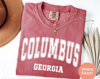 Columbus Georgia Comfort Colors® Tee: Retro Travel Souvenir Shirt, Vacation Tshirt, Road Trip Gift