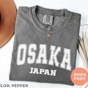 Osaka Comfort Colors Shirt, Japan Travel Gift, Vacation Shirt, Travel Souvenir Shirt, City Tshirt, Day Trip Tee, Retro College Tshirt