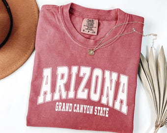 Arizona Comfort Colors T-Shirt: Retro Varsity Travel Tee