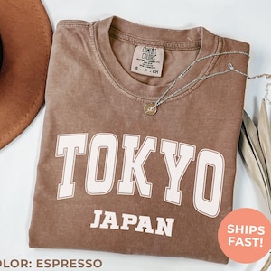 Tokyo Comfort Colors Shirt, Japan Travel Gift, Vacation Shirt, Travel Souvenir Shirt, City Tshirt, Day Trip Tee, Retro College Tshirt