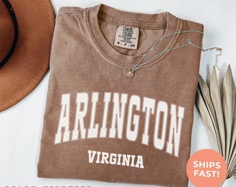 Arlington Virginia Comfort Colors Shirt: Retro Travel Tee