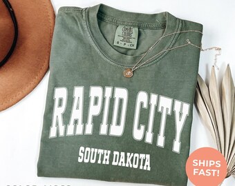 Rapid City South Dakota Comfort Colors® Tee: Retro Travel Souvenir Shirt, Vacation Tshirt, Road Trip Gift