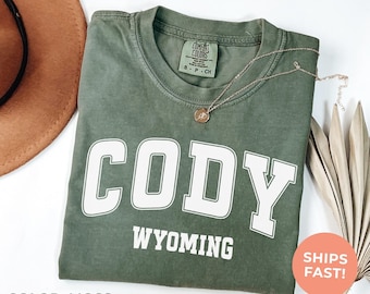 Cody Wyoming California Comfort Colors® Tee: Retro Travel Souvenir Shirt, Vacation Tshirt, Road Trip Gift
