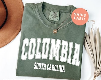 Columbia South Carolina Comfort Colors Shirt: Retro College Tee