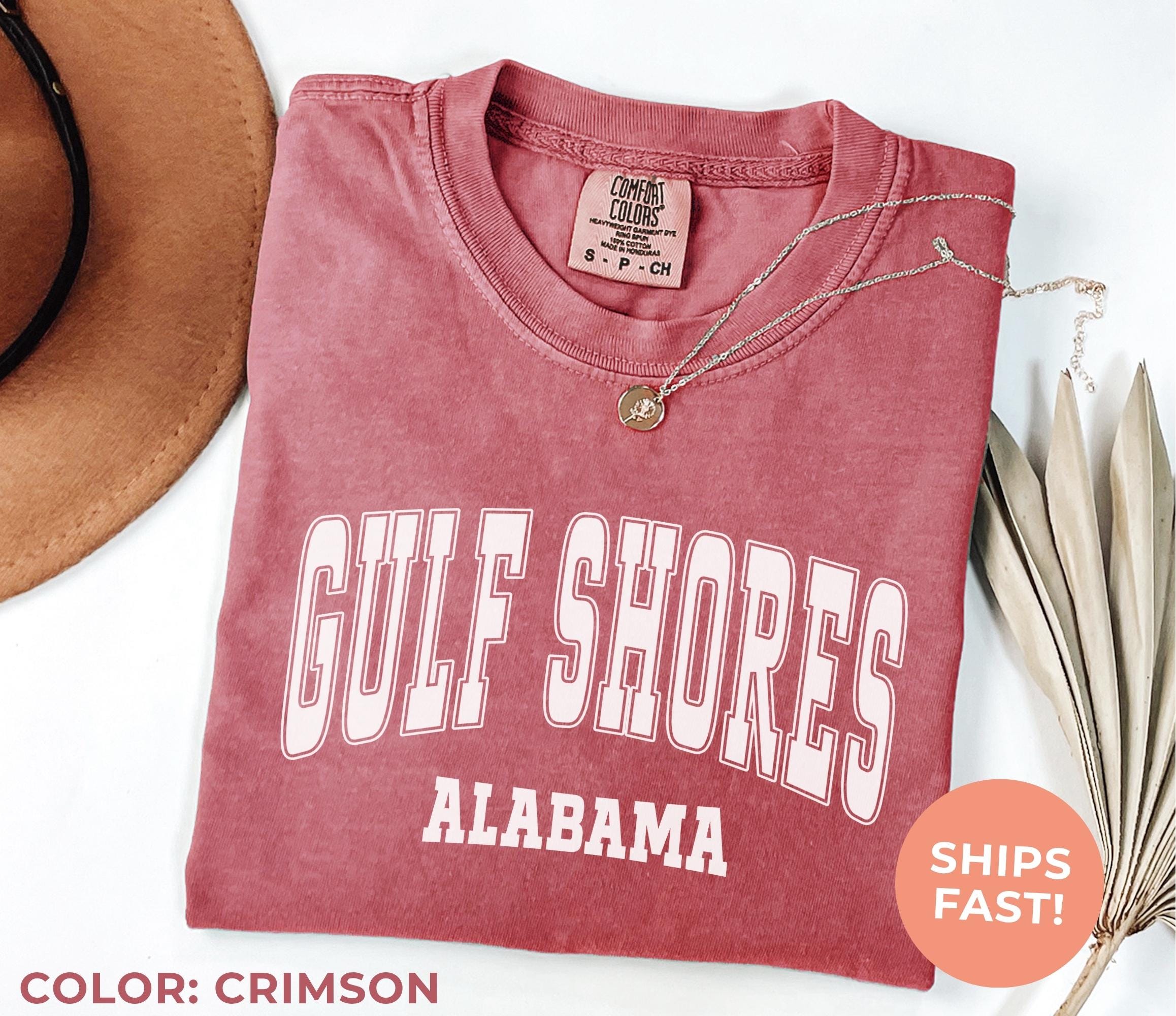 Gulf Shores Colors Shirt, Alabama Travel Gift, City Shirt, Day Trip Shirt, Vacation Tee, Home State Gift Shirt, Retro College Tshirt