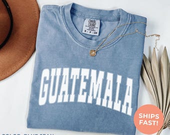 Guatemala Comfort Colors Shirt: Varsity Retro Souvenir Tee