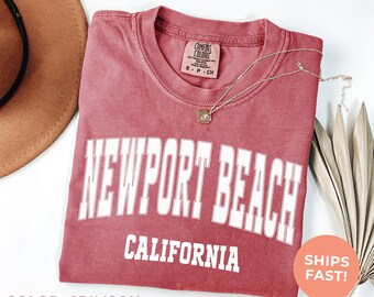 Newport Beach California Comfort Colors® Tee: Retro Travel Souvenir Shirt, Vacation Tshirt, Road Trip Gift