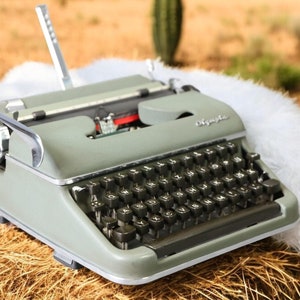 Vintage Olympia Typewriter - Fully Functional Antique German Mechanical Typewriter, Perfect for Collectors and Office Decor