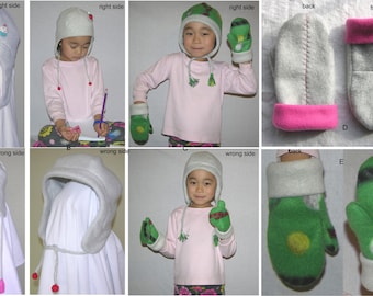 PDF Pattern - Children's, teen's, and adults' winter hat and children's mittens, Create your own, ALL SIZE Listing