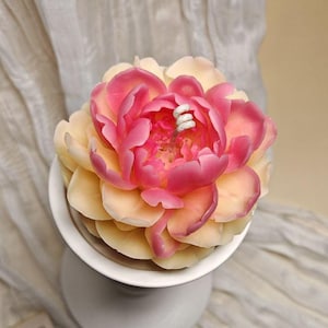 Peony Flower Candle, Handmade Candle Flower, Beeswax Candle, Flower Candle, Gift Candle, Unique Gift, Wedding gift, Premium Gift