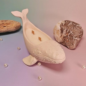Whale Soy Candle – Handmade Animal Candle Gift for Whale Lovers – Eco Home Decor & Long Burn