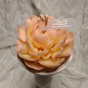 Peony Flower Candle, Handmade Candle Flower, Beeswax Candle, Flower Candle, Gift Candle, Unique Gift, Wedding gift, Premium Gift