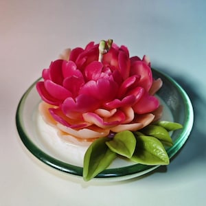 Peony Flower Candle, Handmade Candle Flower, Beeswax Candle, Flower Candle, Gift Candle, Unique Gift, Wedding gift, Premium Gift