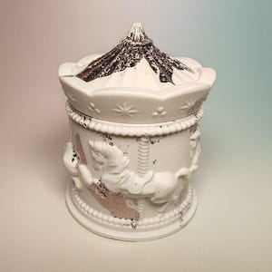 Carousel Candle, Rose Gold Plated, Handmade Candle, Soy Wax Candle, Carousel Lover, Gift Candle, Unique Gift, Wedding gift, Premium Gift