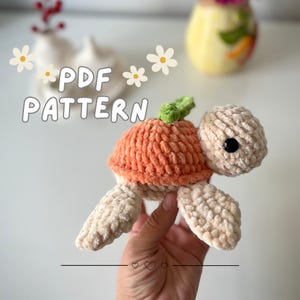 Orange Turtle Crochet | Turtle Crochet Pattern | Amigurumi Pattern | Crochet Toy Pattern | English PDF Pattern | PDF Download