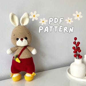 Bunny Crochet Pattern | Easter Bunny Amigurumi | Crochet Bunny Pattern PDF | Crochet Rabbit Pattern | PDF English | DIY Tutorial Download