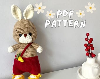 Bunny Crochet Pattern | Easter Bunny Amigurumi | Crochet Bunny Pattern PDF | Crochet Rabbit Pattern | PDF English | DIY Tutorial Download