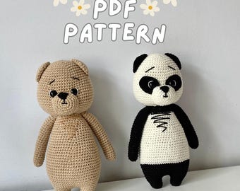 PICNIC BEARS 編みぐるみ/ぬいぐるみ/バッグチャームの編み図 (PDF