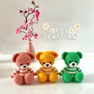 Teddy Bear Crochet Pattern | Crochet Bear Tutorial | Teddy Bear Amigurumi Pattern | PDF English Pattern | Teddy Bear Toy Crochet Pattern