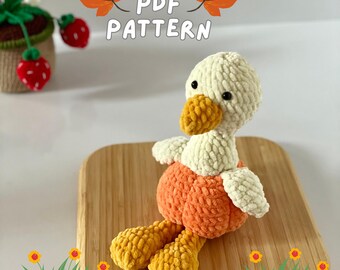 Pumpking Duck Crochet Pattern | DIY Duck Amigurumi | Halloween Crochet Pattern | Amigurumi PDF | English PDF Tutorial | Digital Download