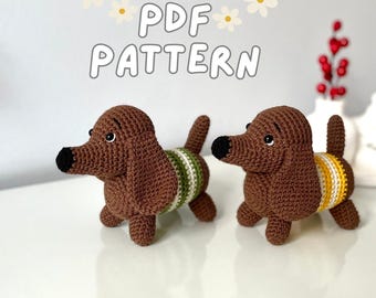 Modèle de chiot au crochet | Patron au crochet Amigurumi | Crochet pour chiot | Tutoriel Amigurumi pour chiots | Chiot Anglais PDF | Modèle de jouet au crochet