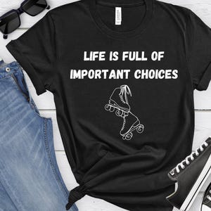 Roller Skating Shirt, Retro Skate Tee, Roller Derby Gift, Vintage Skater Top, 70s 80s Style Tshirt image 2