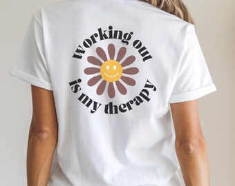 Camiseta unisex de terapia de entrenamiento, camiseta de ejercicio, camiseta de salud y bienestar, camiseta de gimnasio, camiseta de fitness