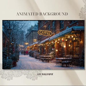 New York Caffe Lane | Animated Background | Live wallpaper, Youtube, Twitch, Vtuber, Motion Background