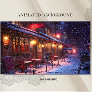 Winter Lane Caffe | Animated Background | Live wallpaper, Youtube, Twitch, Vtuber, Motion Background