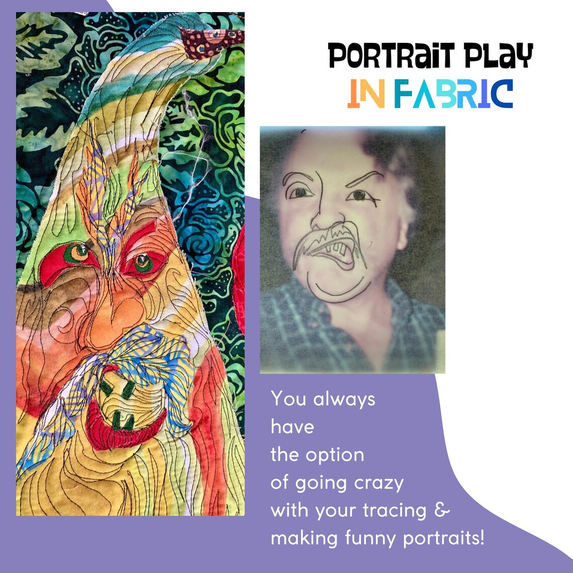 Portrait Playing PORTRAIT PLAY in Fabric, a Step-by-step Guide for Creating Art Quilts ...
