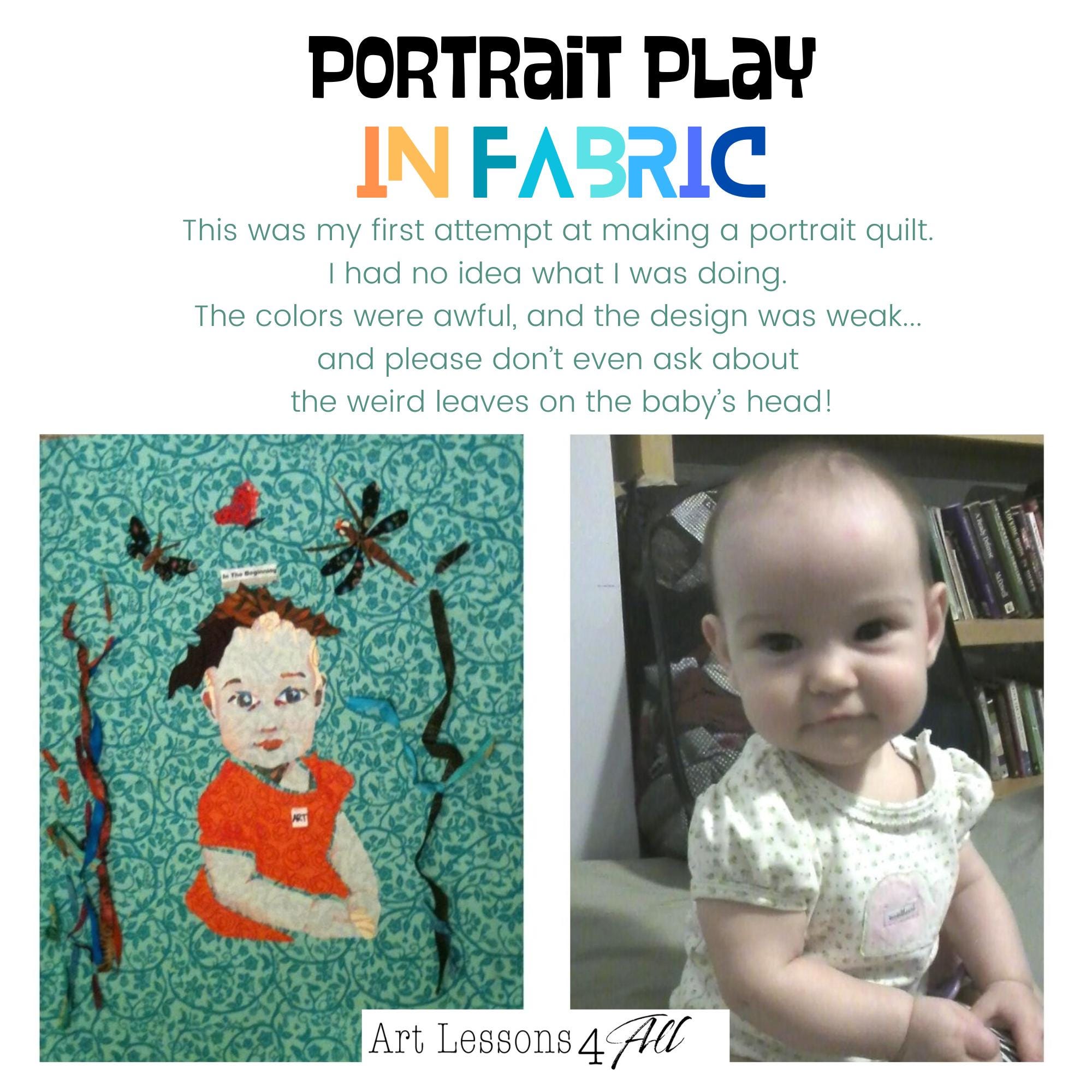 Portrait Playing PORTRAIT PLAY in Fabric, a Step-by-step Guide for Creating Art Quilts ...