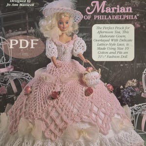 Crochet Ladies of Fashion Series - Marian of Philadelphia - PDF crochet pattern - Instant digital download