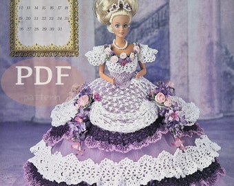 Annie's Calendar Bed Doll Society 1997 Collector's Series - JANUARI - haakpatroon pdf - directe digitale download