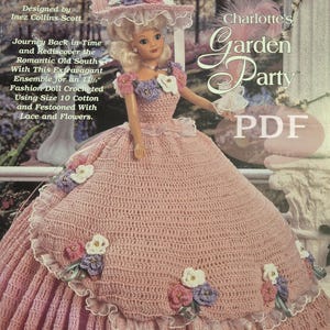 Serie de crochet para damas de la moda - Fiesta en el jardín de Charlotte - Patrón de crochet en PDF - Descarga digital instantánea