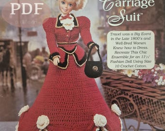 Crochet Ladies of Fashion Series - Leslie's Carriage Suit - PDF crochet pattern - Instant digital download