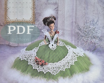 Annie's Calendar Bed Doll Society 1997 Collector's Series - DECEMBER - haakpatroon pdf - directe digitale download