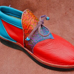 Handmade Custom Awesome rotes Rindleder MIK Schuhe, Lagergrößen 5, 6, 7, 8, 9, 10 und maßgefertigt Bild 4