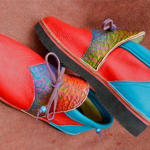 Handmade Custom Awesome rotes Rindleder MIK Schuhe, Lagergrößen 5, 6, 7, 8, 9, 10 und maßgefertigt Bild 3
