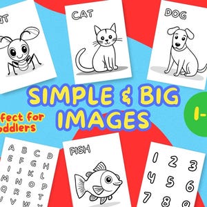 My First Coloring Book For Toddlers 1-4 Ages: Simple and Fun pictures for kids
