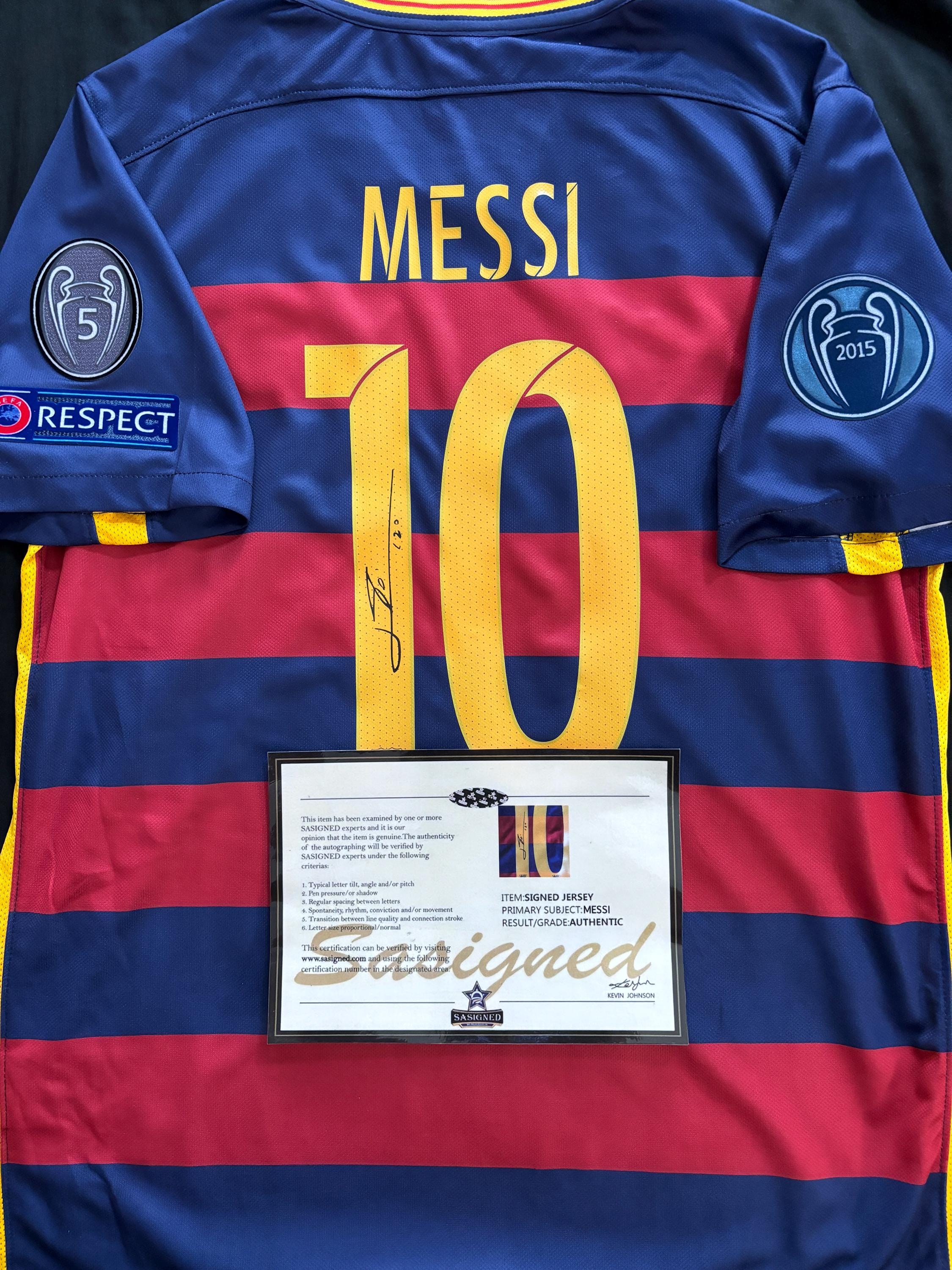 Lionel Messi SIGNED Rare 15/16 FC Barcelona Rare Shirt/Jersey + COA (read description)