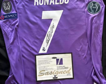 Cristiano Ronaldo SIGNED Real Madrid 2016 UCL Shirt/Jersey +COA (read description)